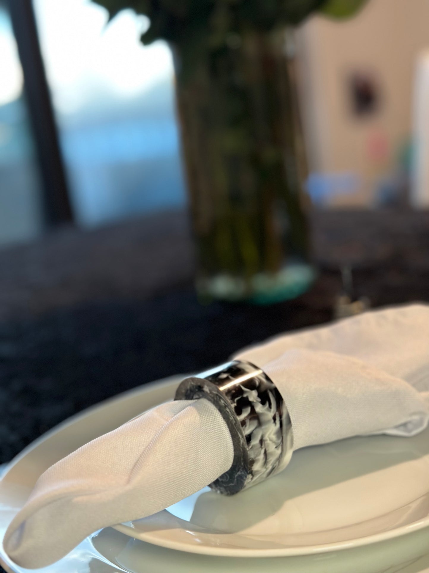 Marble Round Napkin Rings