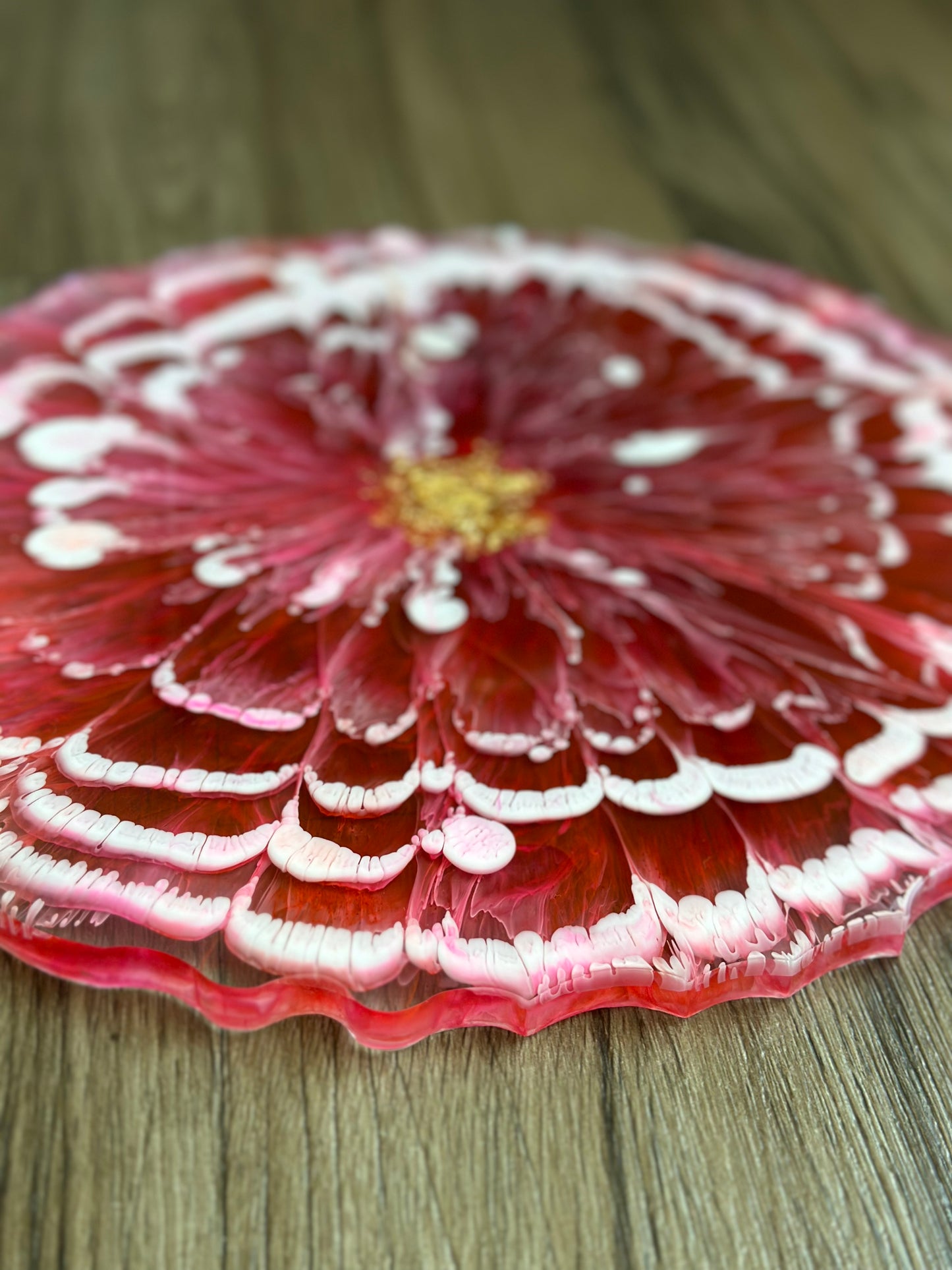 Pink and Red Flower Tray
