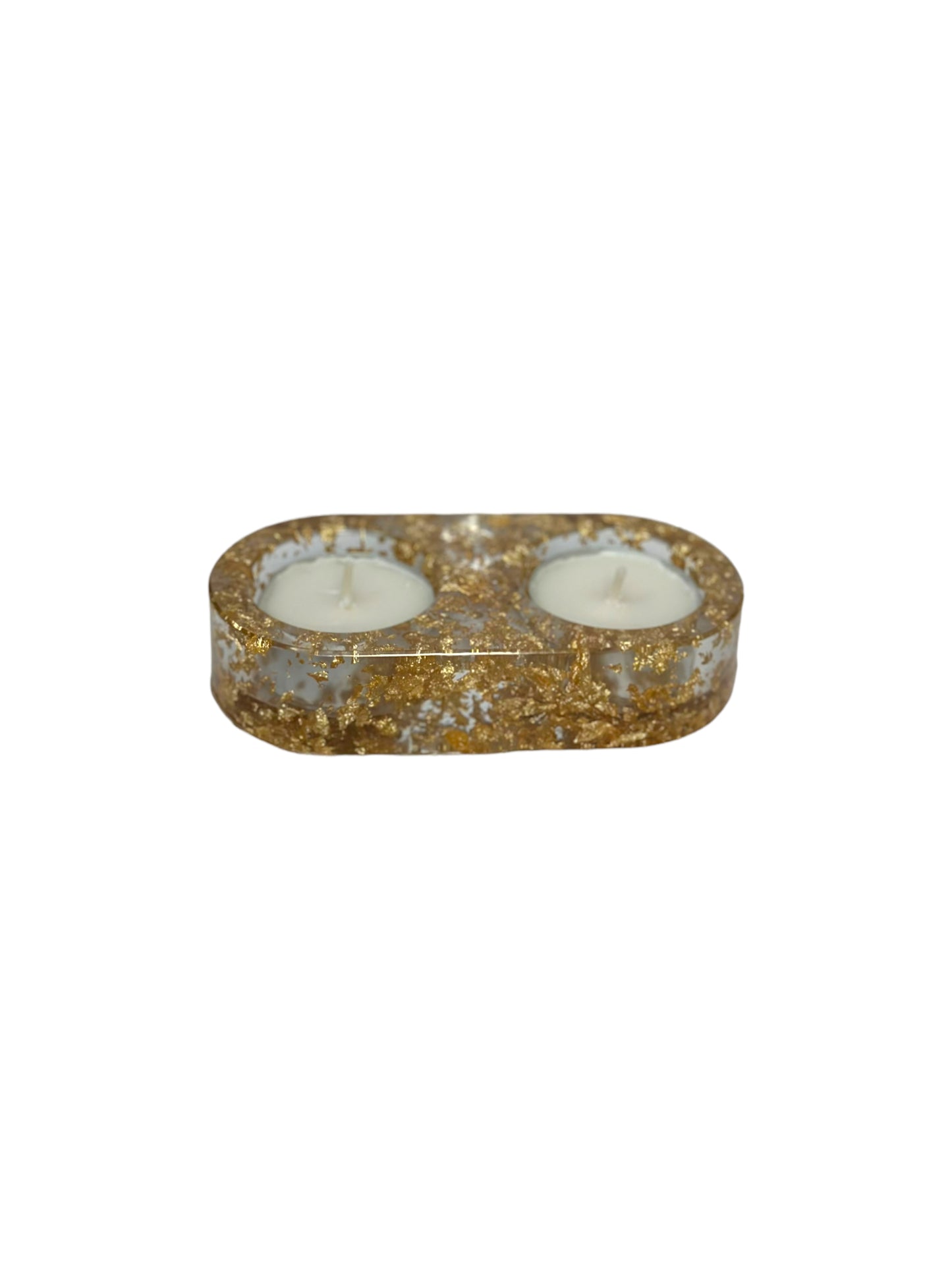 Gold Flaked Tealight holder