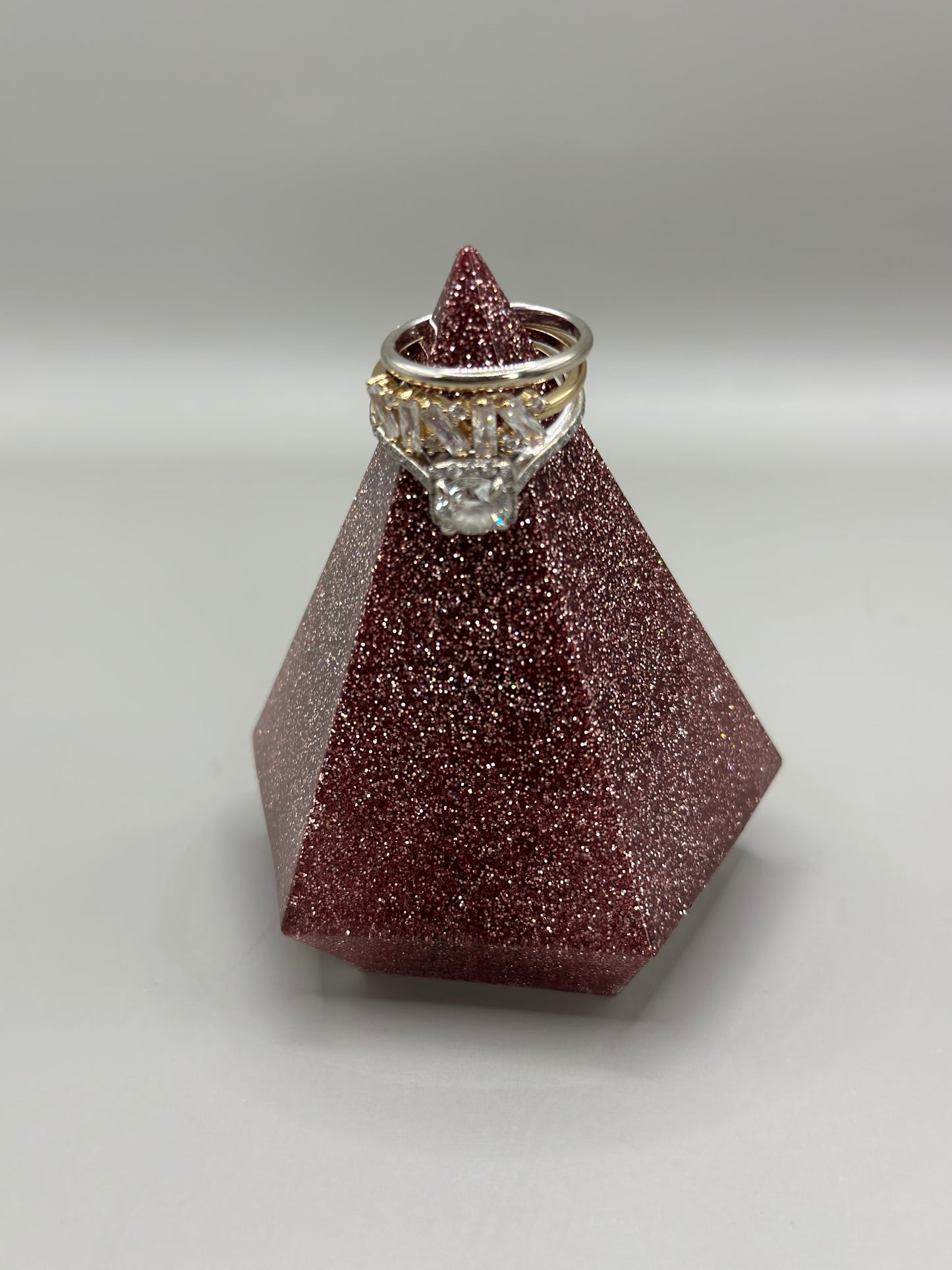 Rose gold sparkle Diamond Ring Holder