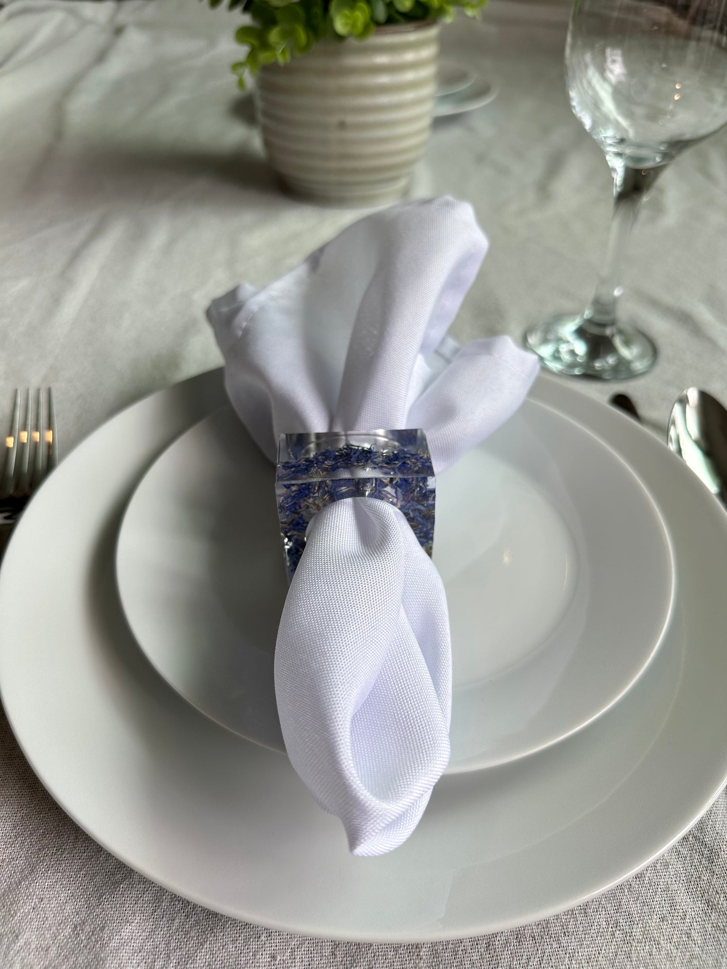Cornflower Napkin Rings