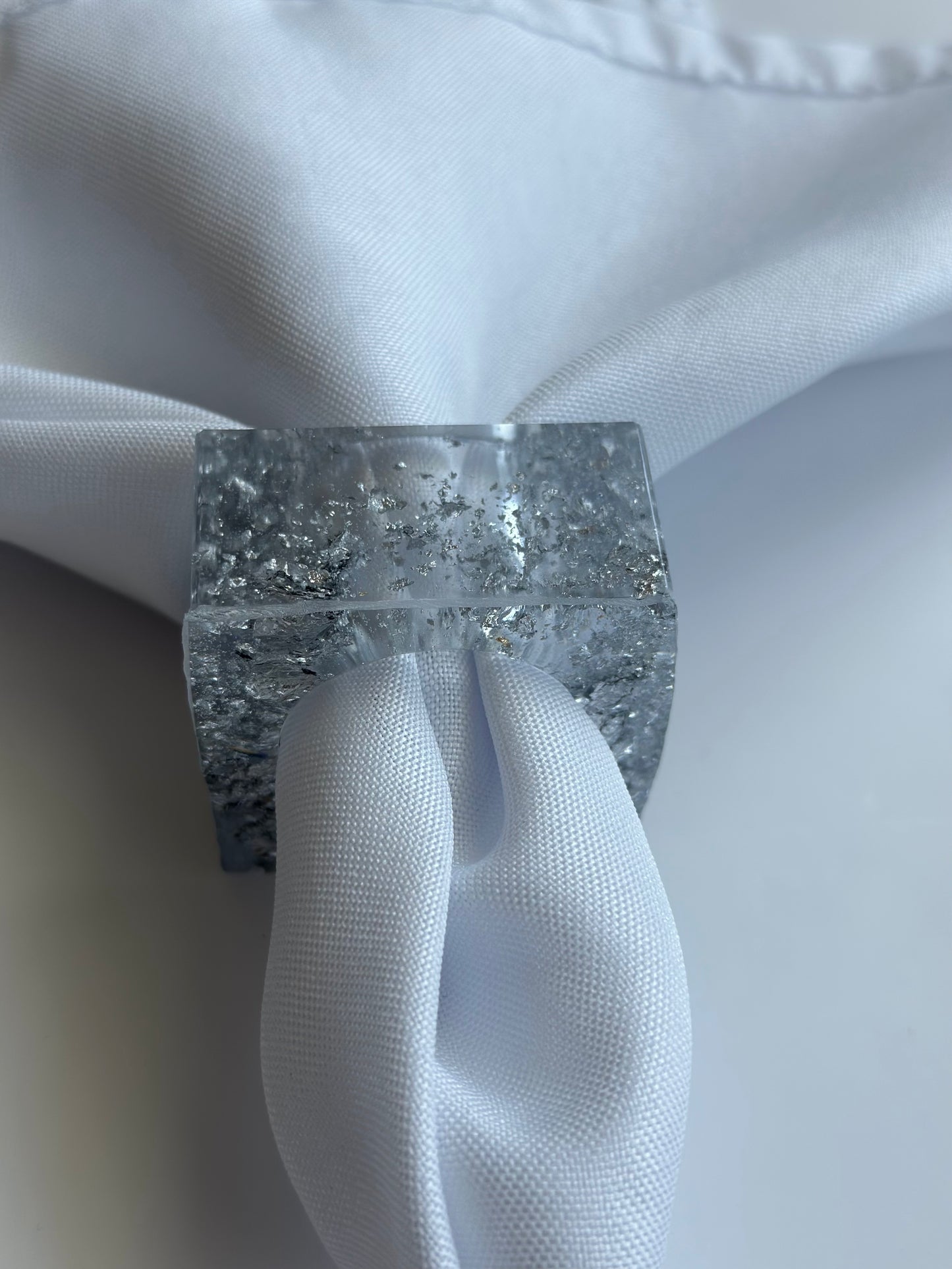 Crushed Silver Napkin rings