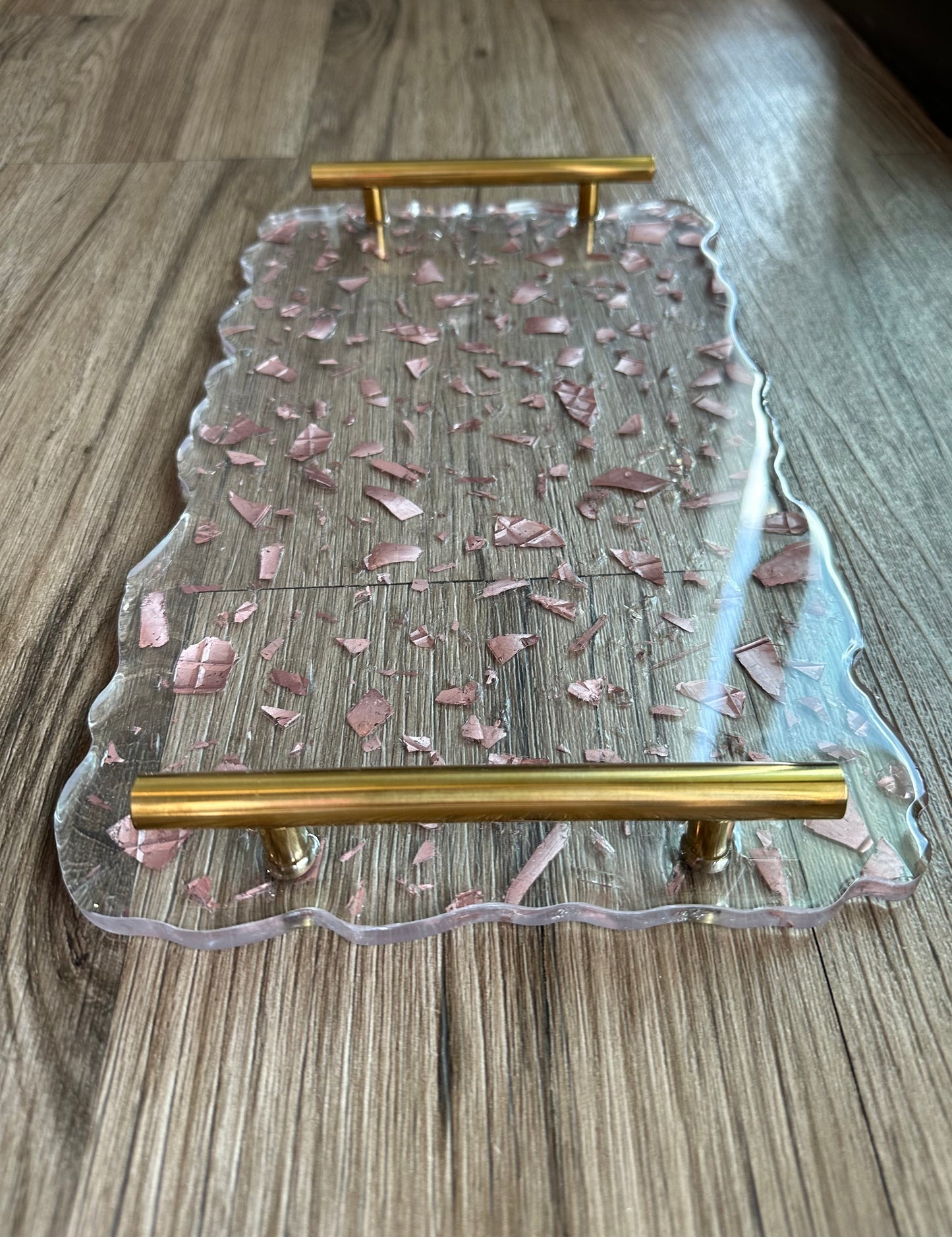 Rose Gold Wedding Glass Tray