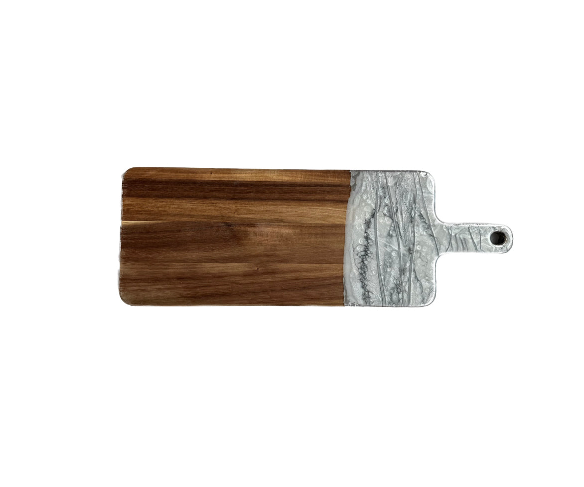 Grey marbled acacia board