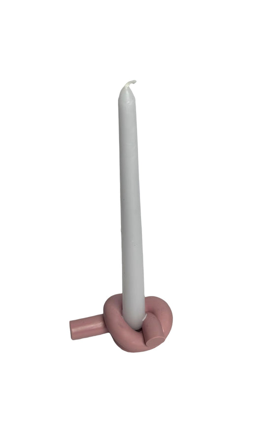 Solid color Knot candlestick holder