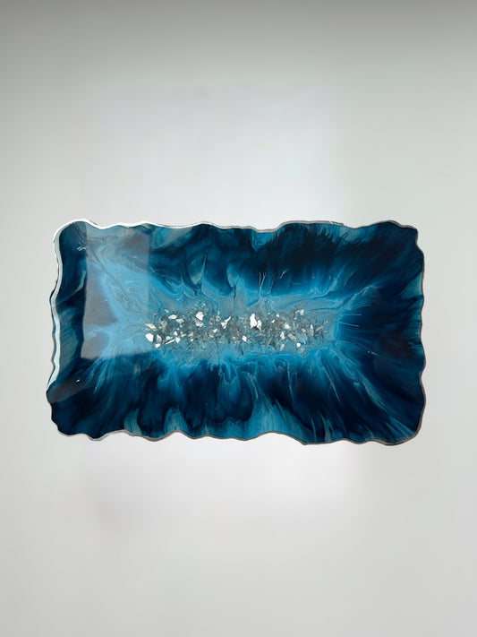 Electric blue tray