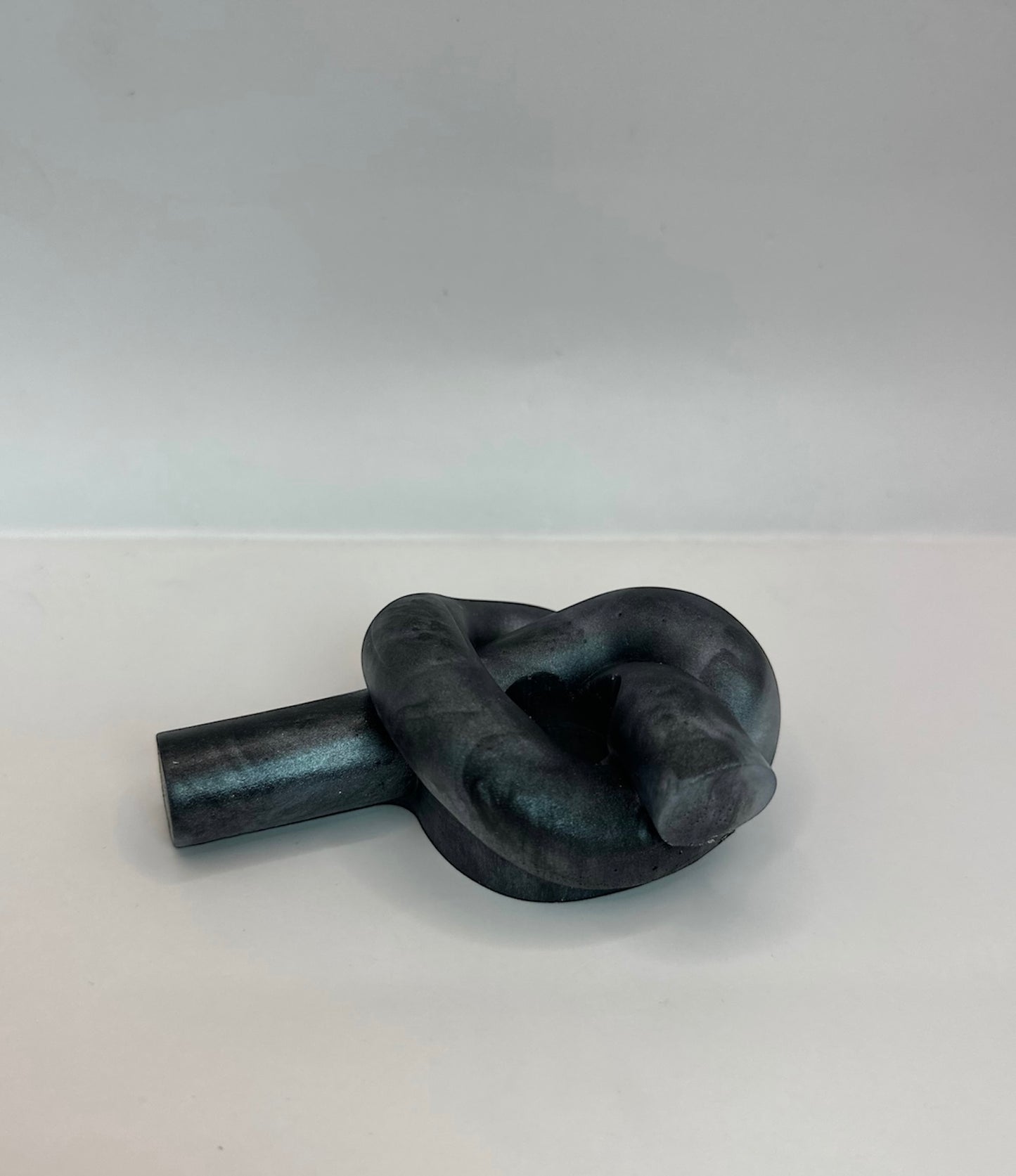 Black marble candlestick holder