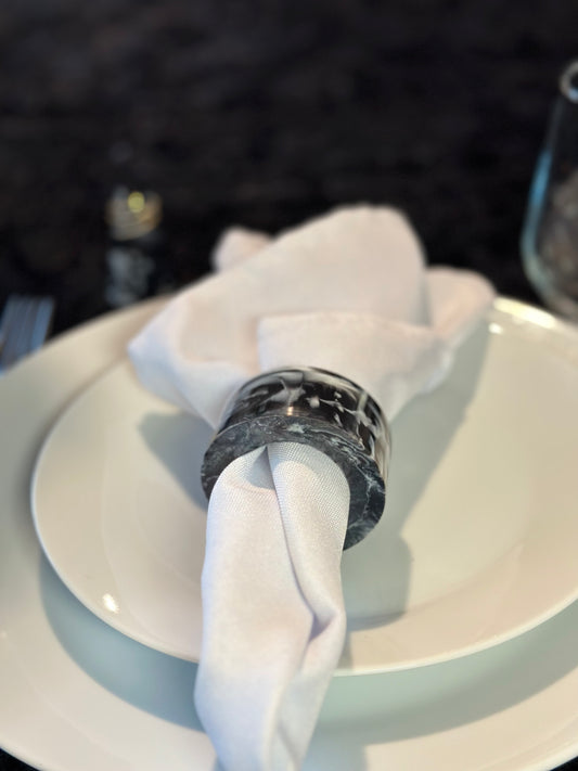 Marble Round Napkin Rings