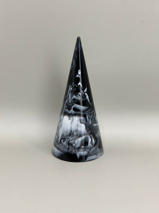 Black Marble Coned Ring holder