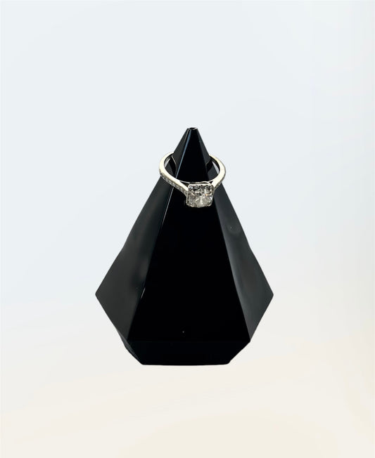 Solid Black Diamond Ring Holder