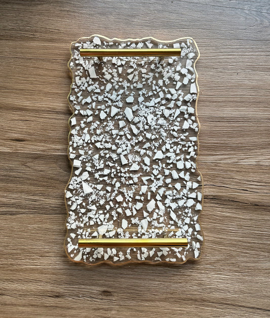 Golden Edge Plate Tray