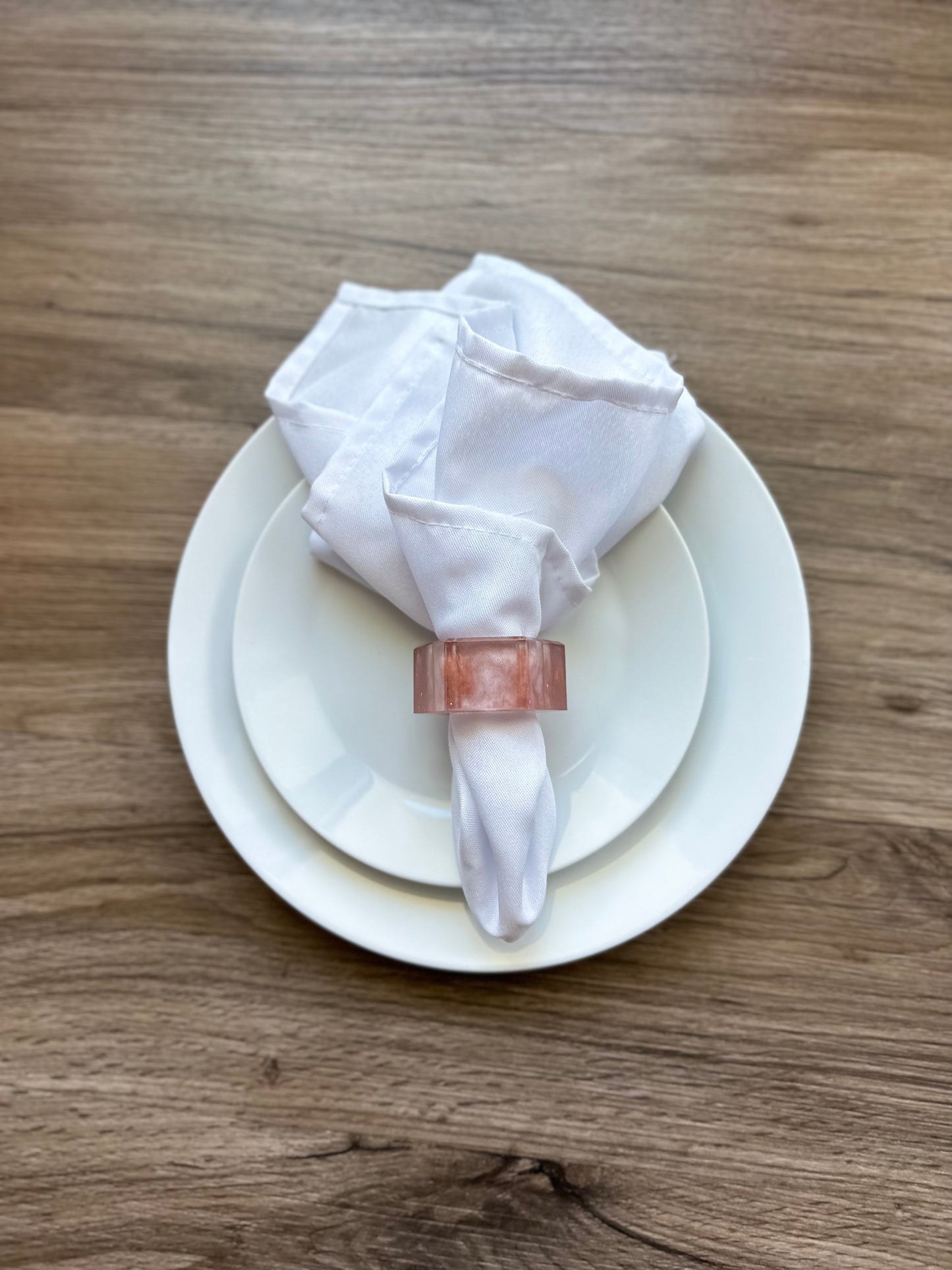 Hex Rose Gold napkin ring