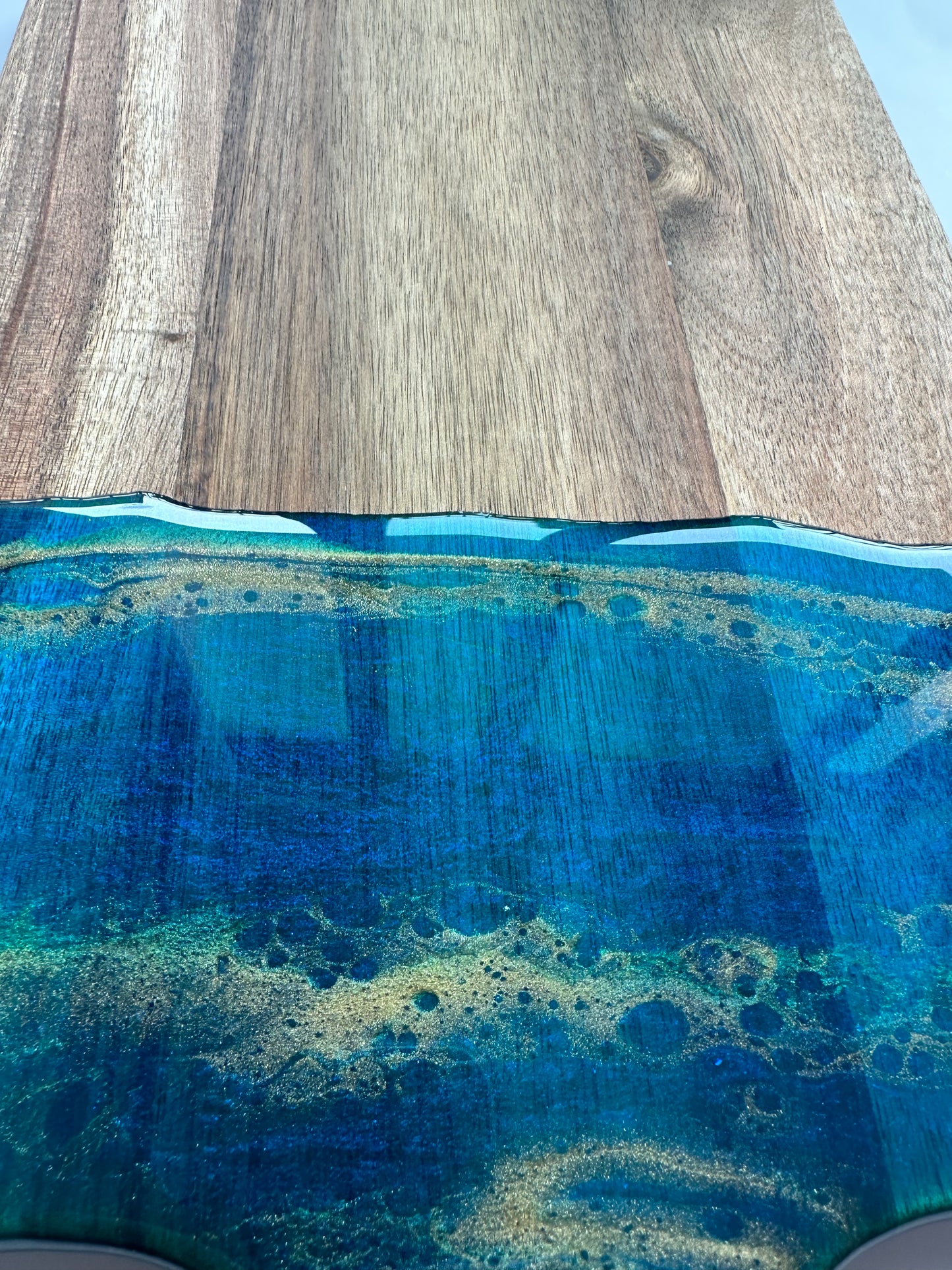 Blue bohemian acacia board